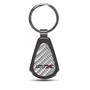 Ford F-150 STX Silver Genuine Carbon Fiber Black Metal Teardrop Key Chain