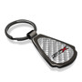 Ford F-150 STX Silver Genuine Carbon Fiber Black Metal Teardrop Key Chain