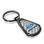 Ford Escape Silver Genuine Carbon Fiber Black Metal Teardrop Key Chain