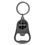 Ford F-150 Raptor Logo Carbon Fiber Flat Bottle Opener Black Metal Key Chain