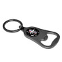 Ford Mustang Tri-Bar Logo Carbon Fiber Flat Bottle Opener Black Metal Key Chain