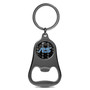 Ford RS Logo Carbon Fiber Flat Bottle Opener Black Metal Key Chain