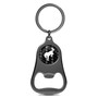 Ford Bronco Logo Carbon Fiber Flat Bottle Opener Black Metal Key Chain
