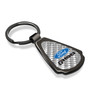 Ford F-150 2015 up Silver Genuine Carbon Fiber Black Metal Teardrop Key Chain