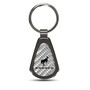 Ford Bronco Silver Genuine Carbon Fiber Black Metal Teardrop Key Chain