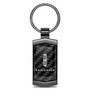 Lincoln Navigator Real 3K Carbon Fiber Gunmetal Black Metal Case Key Chain