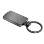 Lincoln Real 3K Carbon Fiber Gunmetal Black Metal Case Key Chain