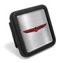 Jeep Trailhawk in Silver on Black Rubber Heavy-Duty 2" Trailer Tow Hitch Receiver Cover for Class 3 and Class 4