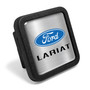 Ford F-150 Lariat on Silver Rubber Heavy-Duty 2" Trailer Tow Hitch Receiver Cover for Class 3 and Class 4