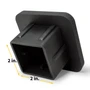Ford Bronco in Red on Silver Rubber Heavy-Duty 2" Trailer Tow Hitch Receiver Cover for Class 3 and Class 4