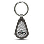 Ford Mustang 5.0 Silver Genuine Carbon Fiber Black Metal Teardrop Key Chain