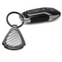 Ford F-250 Silver Genuine Carbon Fiber Black Metal Teardrop Key Chain