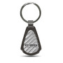Ford F-150 Lightning Silver Genuine Carbon Fiber Black Metal Teardrop Key Chain