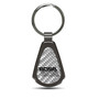 Ford Mustang Boss 302 Silver Genuine Carbon Fiber Black Metal Teardrop Key Chain