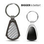 Ford Expedition Silver Genuine Carbon Fiber Black Metal Teardrop Key Chain