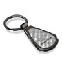 Ford Mustang Mach-E Silver Genuine Carbon Fiber Black Metal Teardrop Key Chain