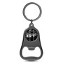 Ford Mustang GT Logo Carbon Fiber Flat Bottle Opener Black Metal Key Chain