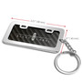 Lincoln Black Label Black Real Carbon Fiber Mini Chrome Metal License Frame Style Key Chain