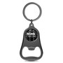 Ford Mustang Boss 302 Logo Carbon Fiber Flat Bottle Opener Black Metal Key Chain