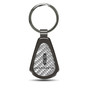 Lincoln Continental Silver Genuine Carbon Fiber Black Metal Teardrop Key Chain