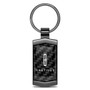 Lincoln Nautilus Real 3K Carbon Fiber Gunmetal Black Metal Case Key Chain