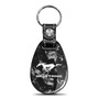 Ford Mustang LED Printed on Real Forged Carbon Fiber Tear-Drop Style Key Chain