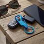 Dodge Logo Topographic Blue Carabiner Style Snap Hook Metal Key Chain