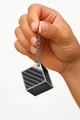 Honda Ridgeline Black Real Carbon Fiber Custom Designed Cube Block Style Metal Key Chain