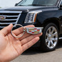 Cadillac Crest Logo Shape 3D Die-Cut Metal Key Chain Key-Charm
