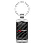 Acura A-Spec Logo Real Black Carbon Fiber Chrome Metal Case Key Chain