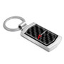 Acura A-Spec Logo Real Black Carbon Fiber Chrome Metal Case Key Chain