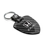 Honda Civic Real Black Carbon Fiber Large Shield-Style Key Chain