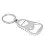 Dodge Challenger White Logo Chrome Finish Flat Bottle Opener Metal Key Chain