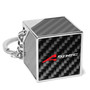 Acura A-Spec Black Real Carbon Fiber Custom Designed Cube Block Style Metal Key Chain