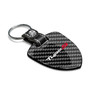 Acura Type-S Logo Real Black Carbon Fiber Large Shield-Style Key Chain