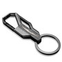 Chrysler Logo Topographic Black Carabiner Style Snap Hook Metal Key Chain