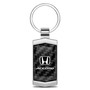 Honda Accord Real Black Carbon Fiber Chrome Metal Case Key Chain