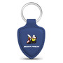 Dodge Scat-Pack Blue Shield-Shape Style Genuine Leather Key Chain