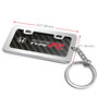 Honda Civic Type-R Custom Designed Black Real Carbon Fiber Chrome License Frame Style Key Chain