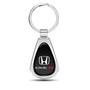 Honda Civic Si Black Dome Chrome Metal Teardrop Key Chain