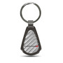 Dodge Silver Genuine Carbon Fiber Black Metal Teardrop Key Chain