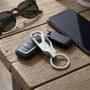 Dodge Challenger R/T Classic Topographic Silver Carabiner Style Snap Hook Metal Key Chain