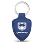 Dodge Viper Logo Blue Shield-Shape Style Genuine Leather Key Chain