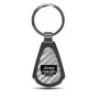Jeep Grill Silver Genuine Carbon Fiber Black Metal Teardrop Key Chain