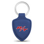 Dodge R/T Logo Blue Shield-Shape Style Genuine Leather Key Chain
