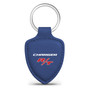 Dodge Charger R/T Blue Shield-Shape Style Genuine Leather Key Chain