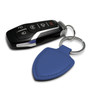 Dodge Challenger R/T Classic Blue Shield-Shape Style Genuine Leather Key Chain