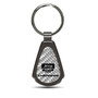 Jeep Cherokee Silver Genuine Carbon Fiber Black Metal Teardrop Key Chain