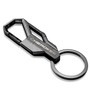 Jeep Cherokee Topographic Black Carabiner Style Snap Hook Metal Key Chain
