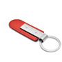 Jeep 4xe Red PU Leather Strap Silver Metal Bar Key Chain